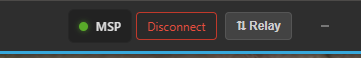 Connected state in the top bar