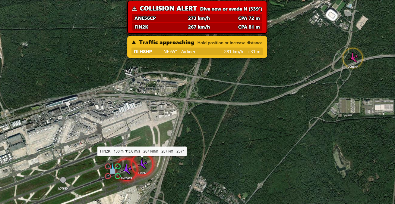 A collision alert