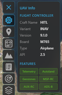 The UAV Info panel