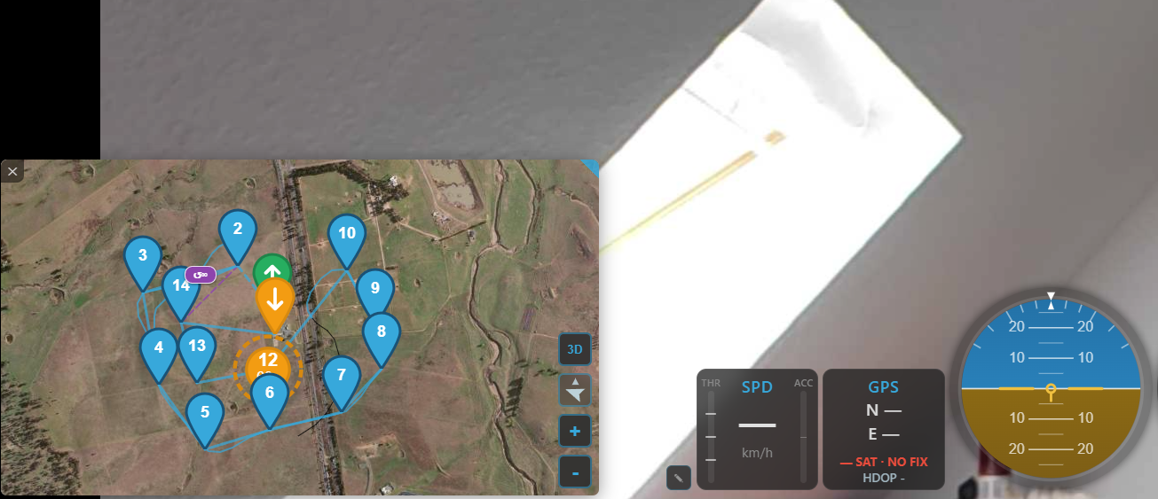 The map swapped into the video — mini-map over a full-screen feed